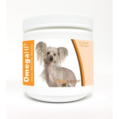 Healthy Breeds Chinese Crested Omega HP Fatty Acid Skin & Coat Support Soft Chews, 60 Count HE126179